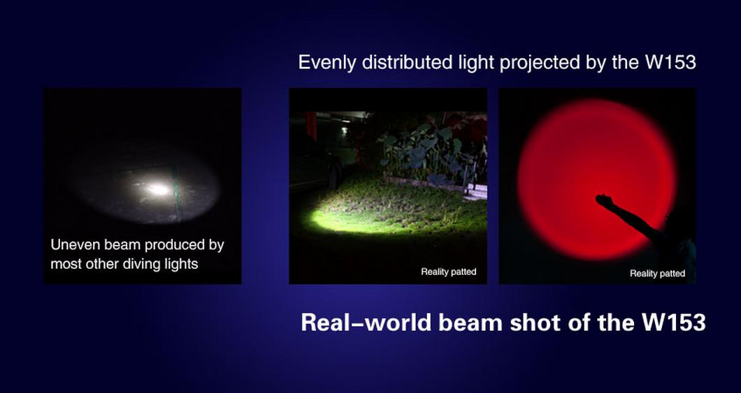 FEREI W153 Rechargeble 3 LEDs diving light torch'