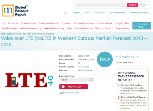 Voice over LTE in Western Europe: Market Forecast 2018'