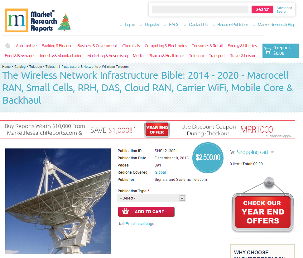 Wireless Network Infrastructure Bible 2014 - 2020'