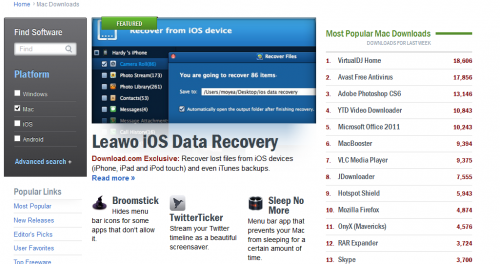 Leawo iOS Data Recovery Featured on CNET'