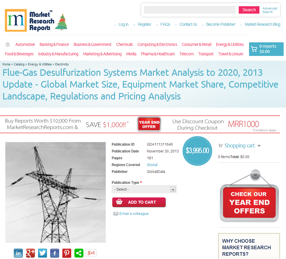 Flue-Gas Desulfurization Systems Market Analysis to 2020'