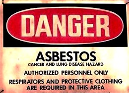 Asbestos Sign'