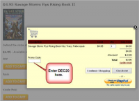 Checkout Screenshot showing where to enter coupon code