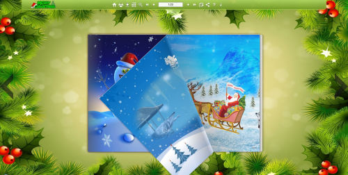 Page flip brochures in Christmas theme'