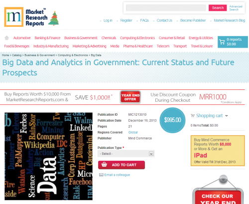 Big Data and Analytics in Government'