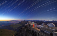 Star Trails over Pic du Midi Observatory