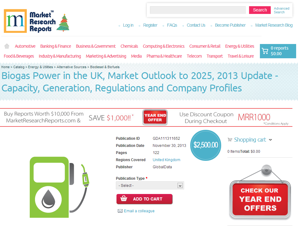 Biogas Power in the UK, Market Outlook to 2025'
