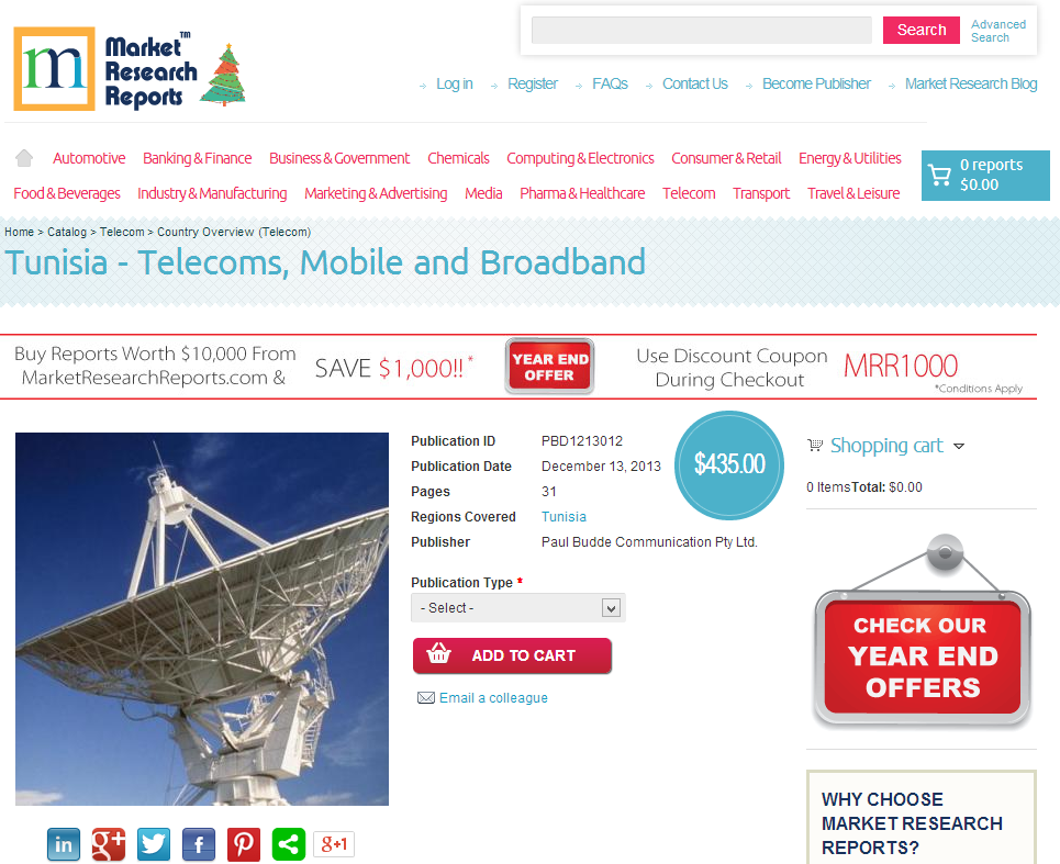 Tunisia - Telecoms, Mobile and Broadband'