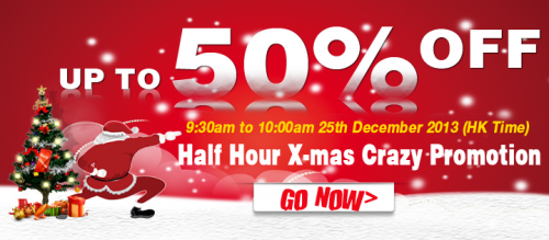 X-mas 50% off Promotion in wallbuys 12.25'