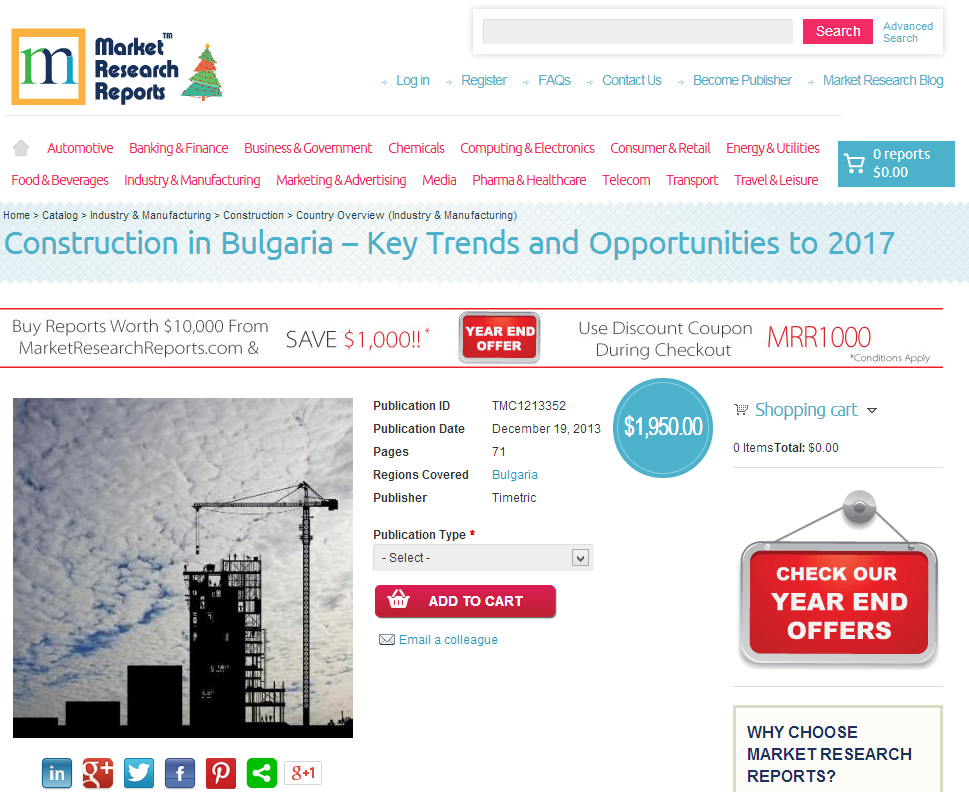 Construction in Bulgaria - Key Trends and Opportunities 2017'