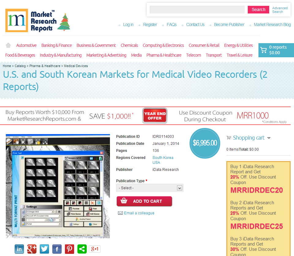 U.S. and South Korean Markets for Medical Video Recorders'