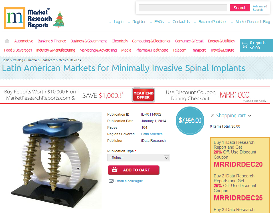 Latin American Markets for Minimally Invasive Spinal Implant'