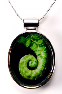 Silver Pendant - Furled Fern (donation to charity)