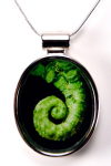Silver Pendant - Furled Fern (donation to charity)'