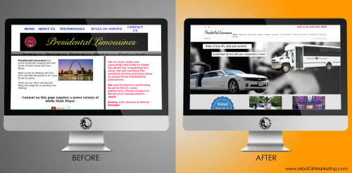 Before and After Website Design - Prez Limos'