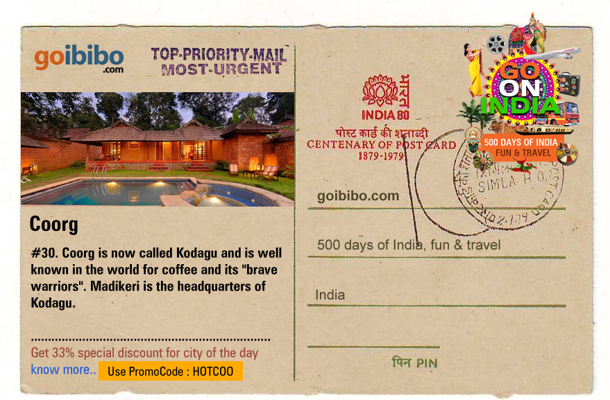 Goibibo.com Announces Discounts on Hotel Bookings in Coorg'