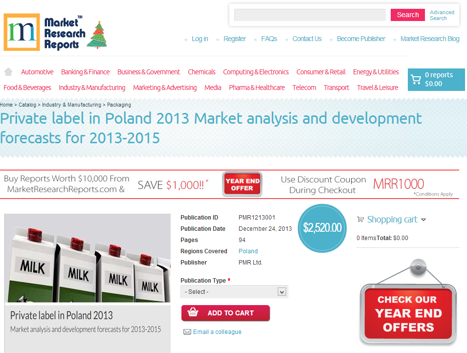 Private label in Poland 2013 Market analysis'