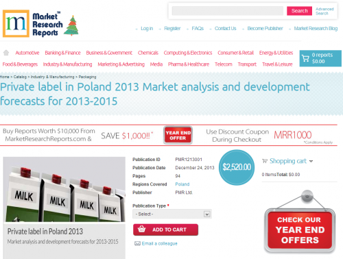 Private label in Poland 2013 Market analysis'