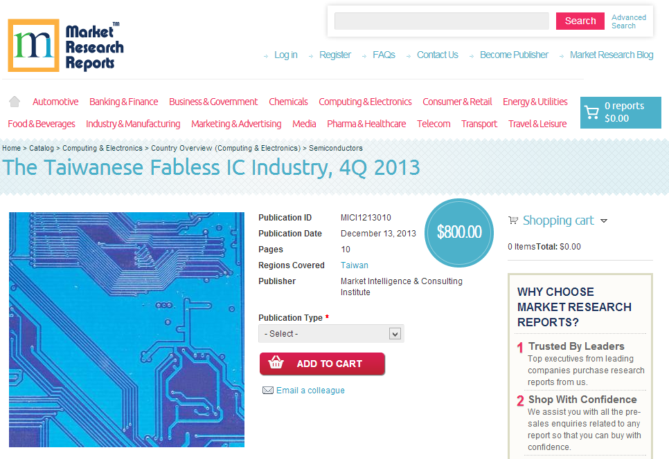 The Taiwanese Fabless IC Industry, 4Q 2013'