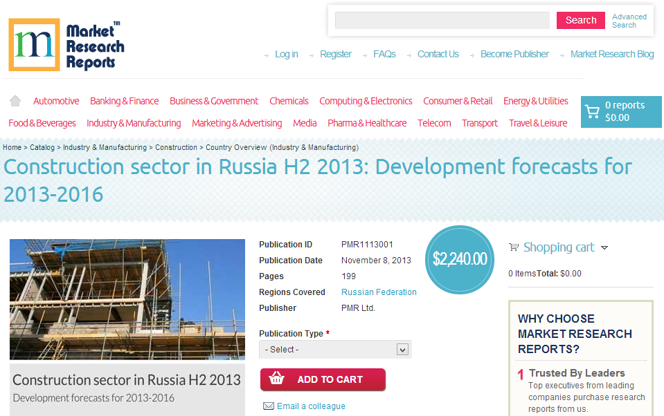 Construction sector in Russia H2 2013'