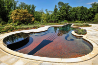 Glass Tile Inground Swimming Pool Design NJ