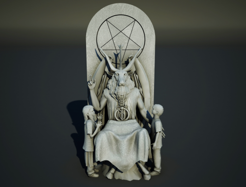 The Satanic Temple Monument 3D'