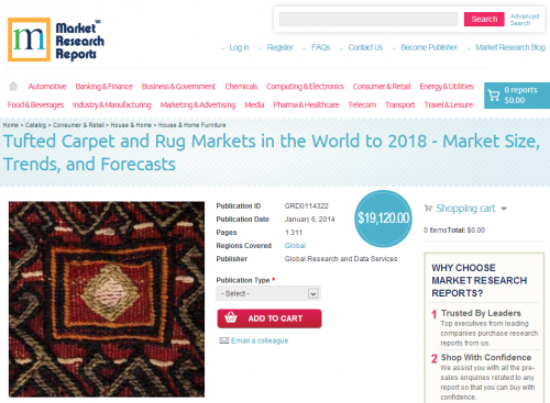 Tufted Carpet and Rug Markets in the World to 2018'