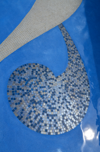 Custom Glass Tile Inlay  for Swimming Pool