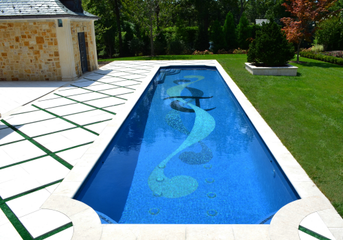 Custom Glass Tile swimming pool and Spa'