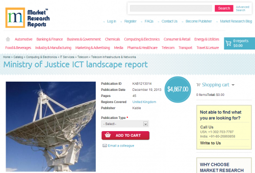 Ministry of Justice ICT landscape report'