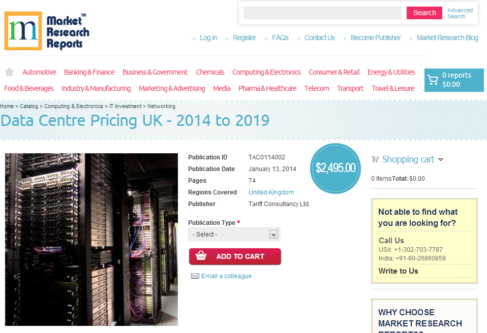Data Centre Pricing UK 2014 to 2019'