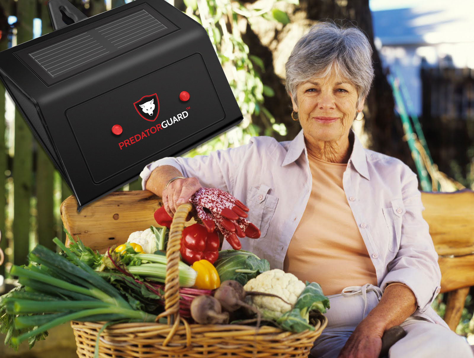 Woman Farmer With Predator Guard - Predator Control Light'