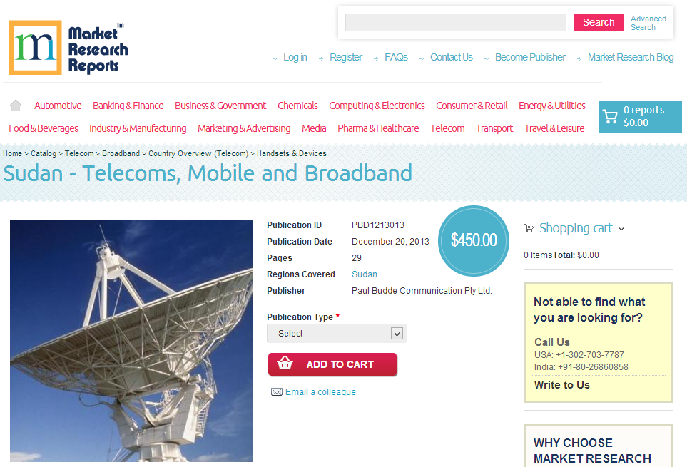 Sudan - Telecoms, Mobile and Broadband'