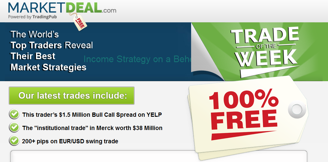 Market Deal FREE Trade Idea Of The Week'
