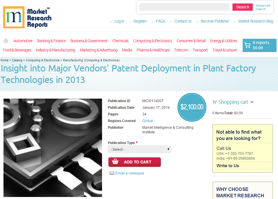 Major Vendors Patent Deployment in Plant Factory Technologie'
