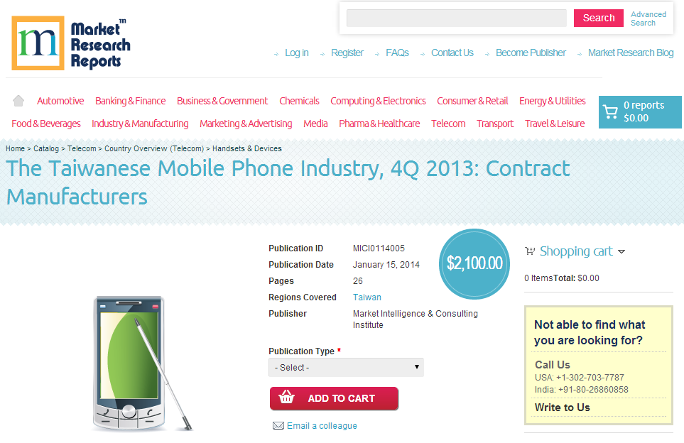 Taiwan Mobile Phone Industry 4Q 2013'