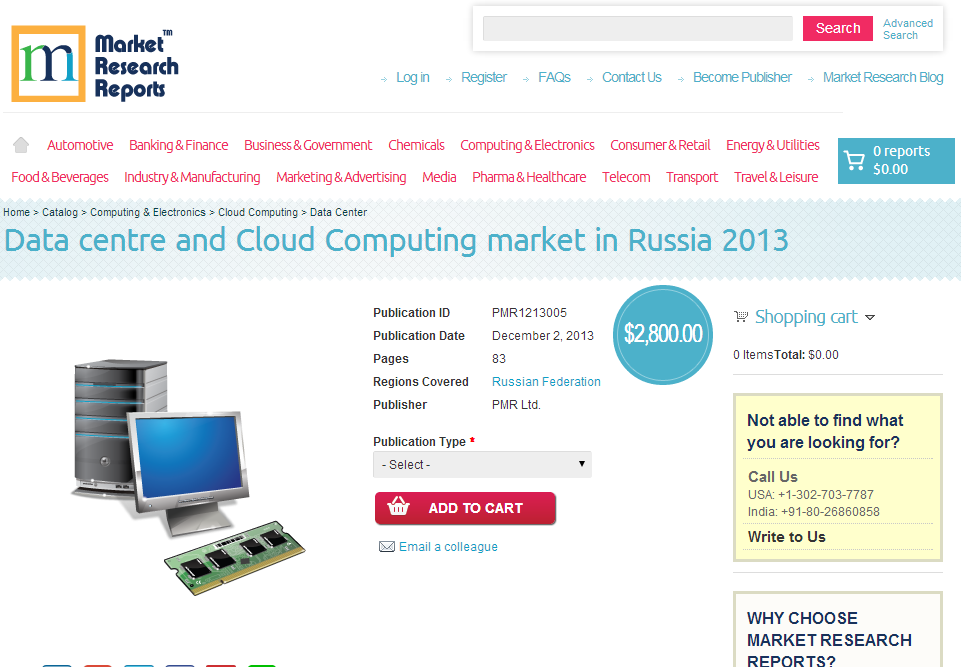 Data centre and cloud computing market in Russia 2013'
