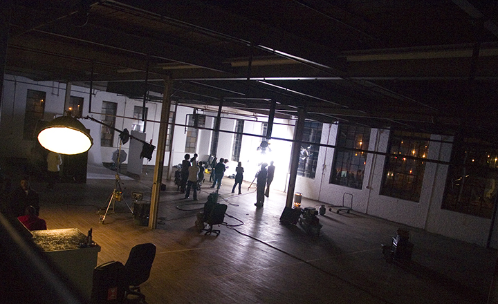 upper view of studio'