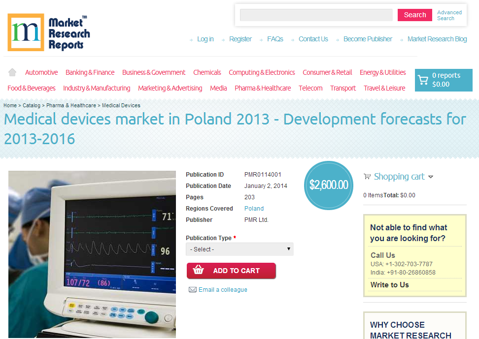 Medical Devices Market in Poland 2013 - 2016'