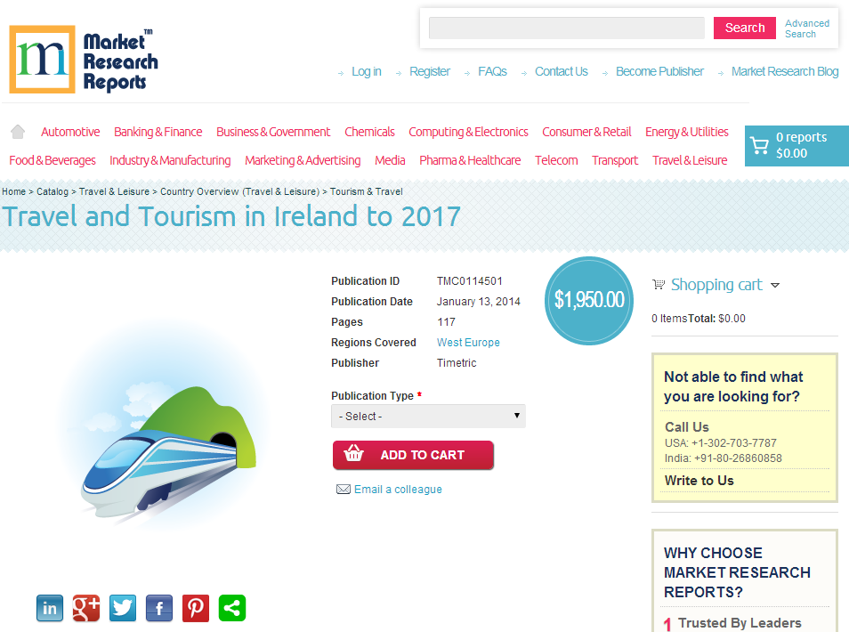 Travel and Tourism in Ireland to 2017'