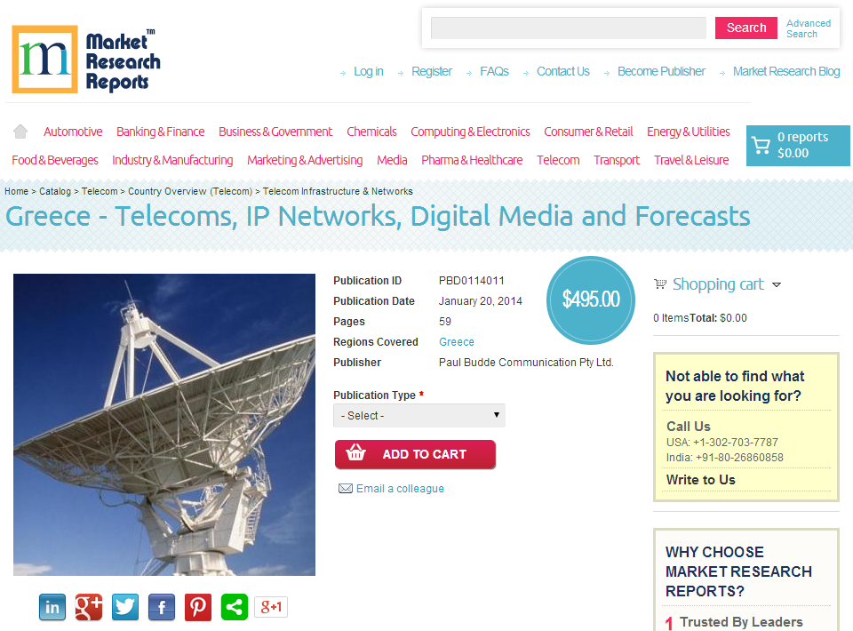 Greece - Telecoms, IP Networks, Digital Media and Forecasts'