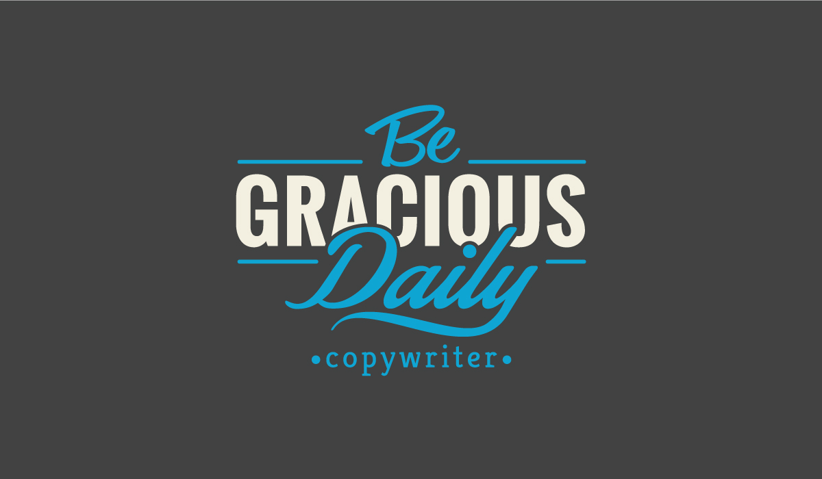 Be Gracious Daily Copywriting Logo