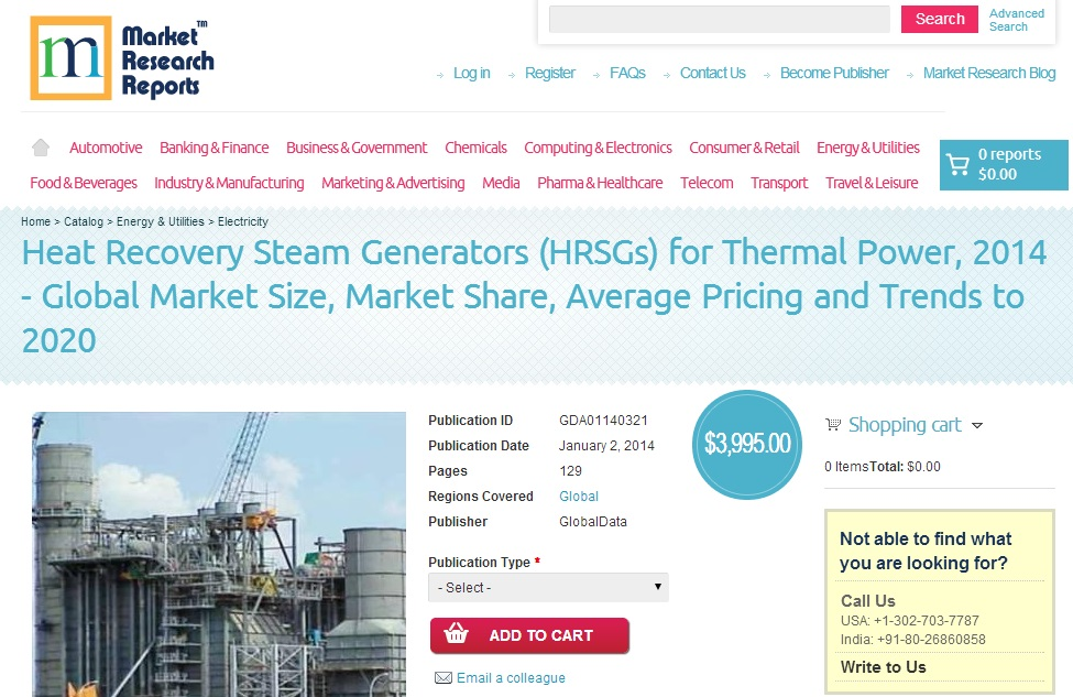 Heat Recovery Steam Generators (HRSGs) for Thermal Power'