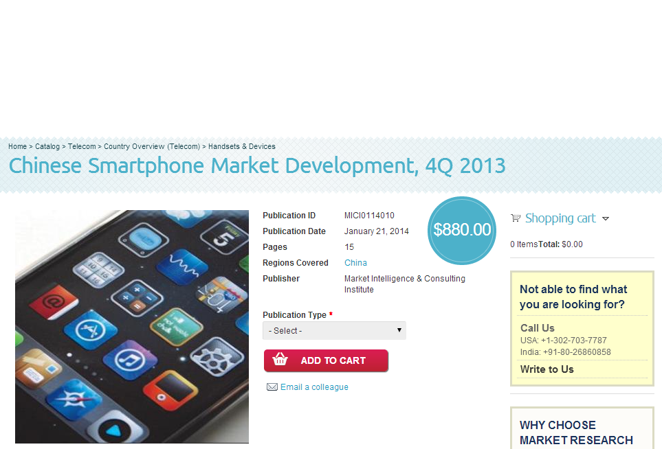 Chinese Smartphone Market Development, 4Q 2013'