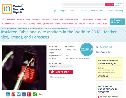 Insulated Cable and Wire Markets in the World to 2018'