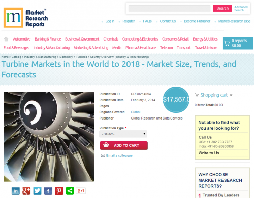 Turbine Markets in the World to 2018'