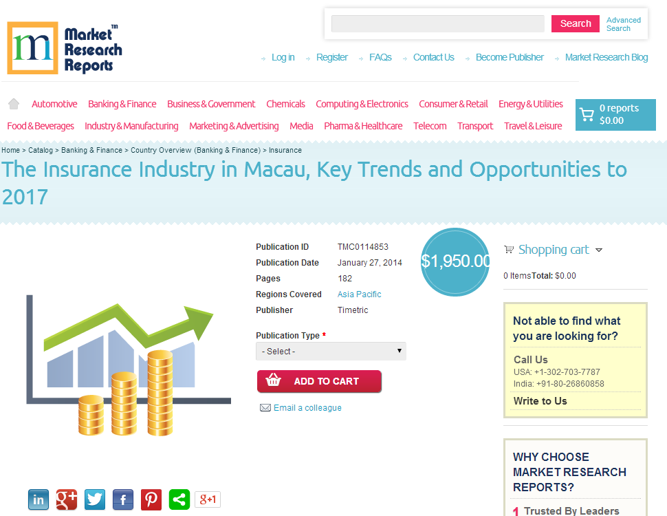 Insurance Industry in Macau to 2017'