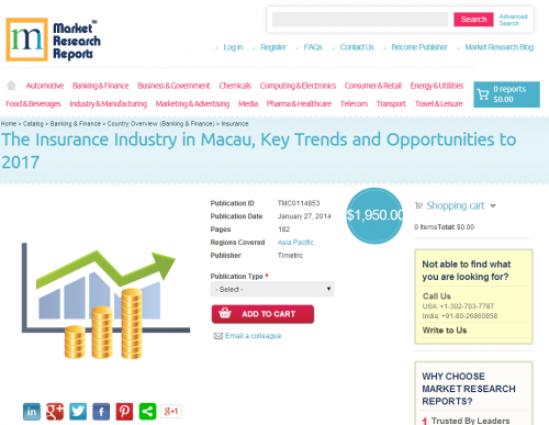 Insurance Industry in Macau to 2017'