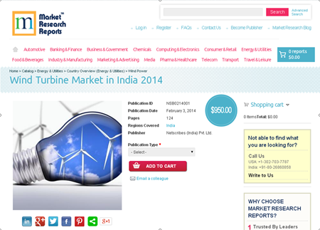 Wind Turbine Market in India 2014'