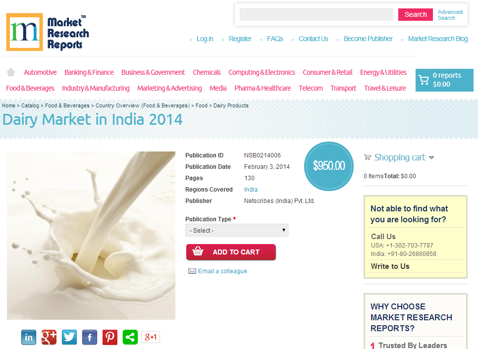 Dairy Market in India 2014'